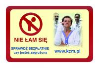 UWAGA !!!  BEZPŁATNE BADANIA w kierunku OSTEOPOROZY dla kobiet po 60 roku życia